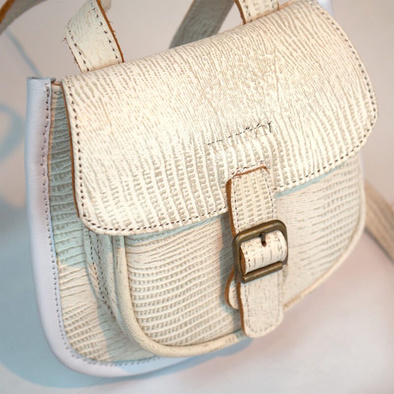 Bandolera Marbella - Blanco Croco