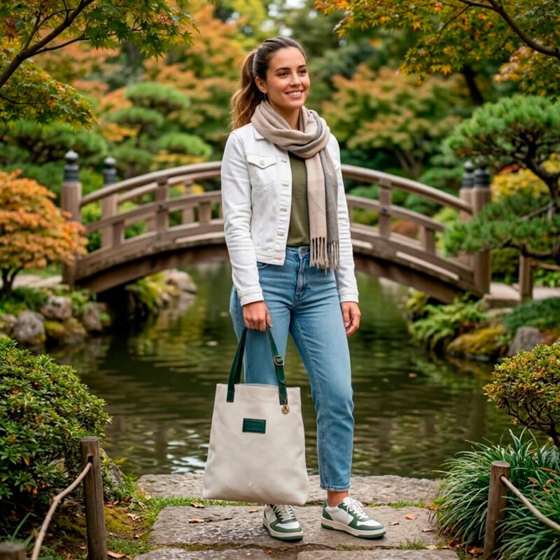 Tote Bag Pertutto Advantage (Marfil/Verde Inglés)