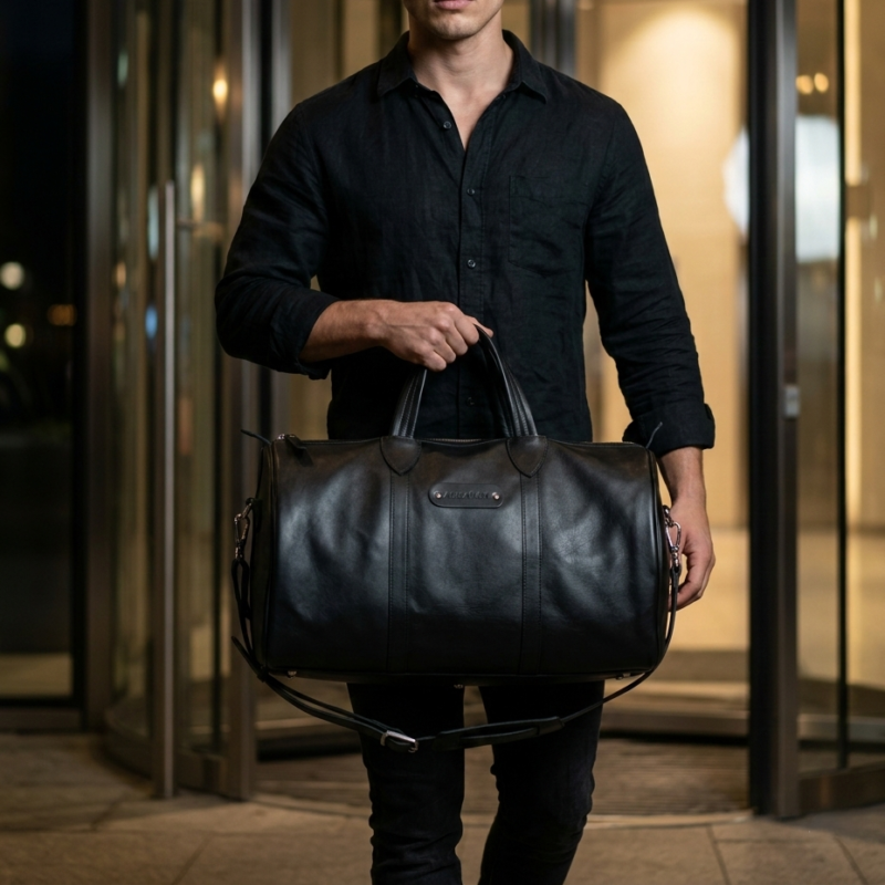 Bolso Volterra (Negro / Negro y Camel) - Negro