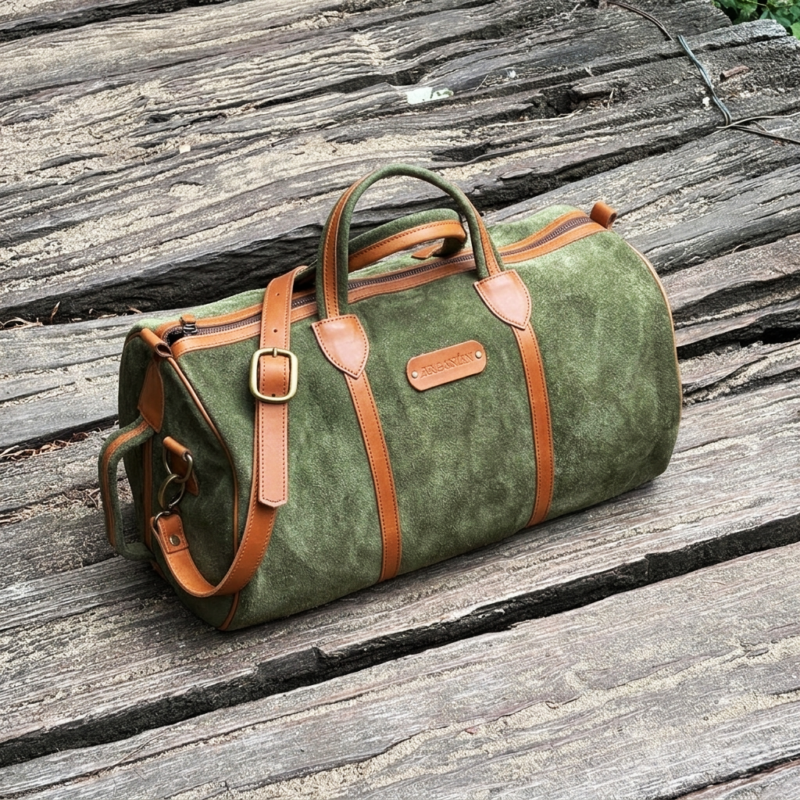 Bolso Toscana (Verde Oliva y Suela)